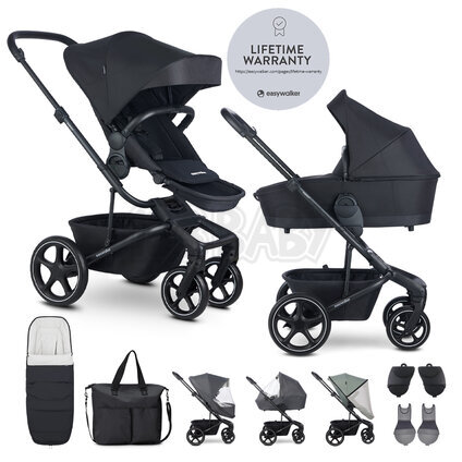 EASYWALKER Kočík kombinovaný Harvey⁵ Midnight Black XXL RWS