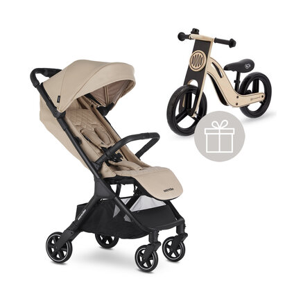 EASYWALKER Kočík športový Jackey Sand Taupe + odrážadlo Uniq Natural