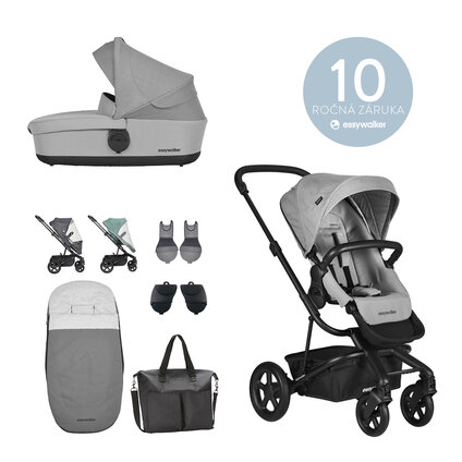 EASYWALKER Set kočík kombinovaný Harvey2 Stone Grey s príslušenstvom