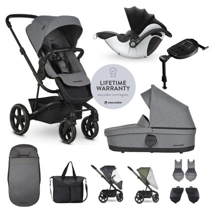 EASYWALKER Set XXL Harvey3 Fossil Grey + KIDDY Evoluna i-size 2 + základňa Grey Melange