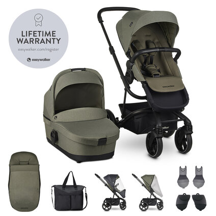 EASYWALKER Set XXL kočík kombinovaný Harvey3 Sage Green s príslušenstvom