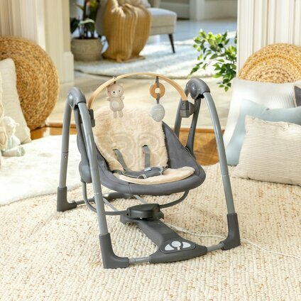 Hojdačka konvertibilná vibrujúca s melódiou Every Season™ Chic Boutique™​ 0m+ do 9 kg- INGENUITY