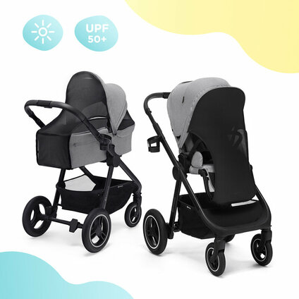 KINDERKRAFT Kočík Everyday 2v1 Light Grey + PETITE&MARS Postieľka cestovná Koot - Lion Grey ZADARMO