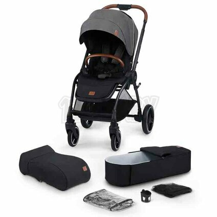 KINDERKRAFT Kočík športový Evolution Cocoon 2v1 Platinum Grey