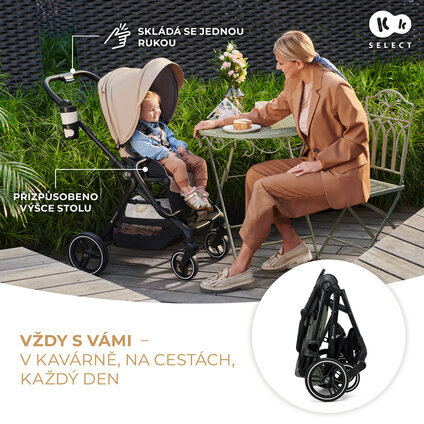 KINDERKRAFT SELECT Kočík kombinovaný Yoxi 2v1