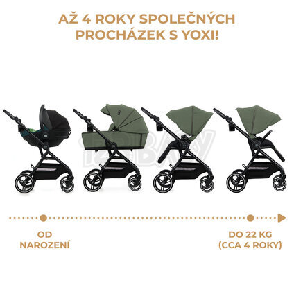 KINDERKRAFT SELECT Kočík kombinovaný Yoxi 2v1