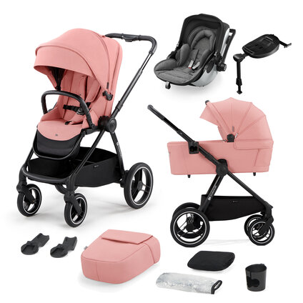 KINDERKRAFT SELECT Kočík Nea Ash Pink, Premium, autosedačka a základňa Kiddy Evoluna i-size 2