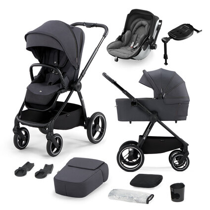 KINDERKRAFT SELECT Kočík Nea Deep Grey, Premium, autosedačka a základňa Kiddy Evoluna i-size 2