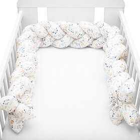 New Baby - Ochranný mantinel do postieľky vrkoč + viac farebných motívov