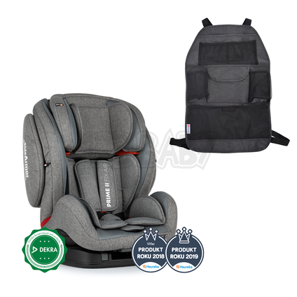 PETITE&MARS Autosedačka Prime II Isofix Stone Air (9-36 kg) + organizér na sedadlo Order