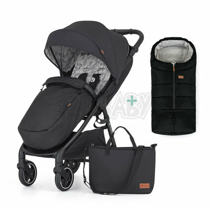 PETITE&MARS Kočík športový Royal2 Black Perfect Black + PETITE&MARS fusak Jibot ZADARMO