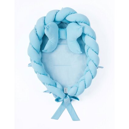 Pletené hniezdočko pre bábätko Velvet Belisima blue
