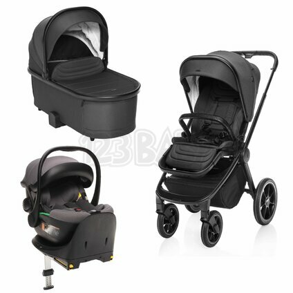 Set kočík Move Cross 3 + hlboká korba Move XL 3 + autosedačka + báze, All Black