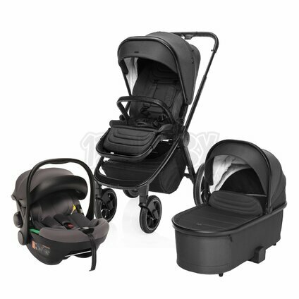 Set kočík Move Cross 3 + hluboká korba Move XL 3 + autosedačka, All Black