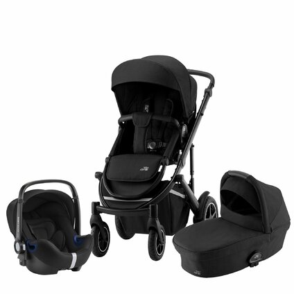 Set kočík Smile III + hluboká korba + autosedačka, Space Black