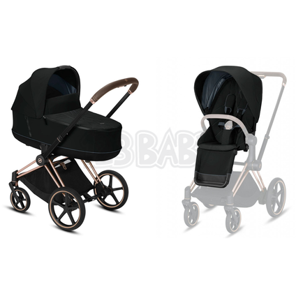 Set Kombinovaný kočík Cybex Priam Seat Pack - Deep Black 2021
