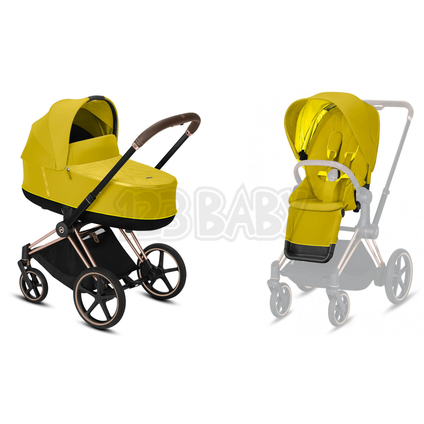 Set Kombinovaný kočík Cybex Priam Seat Pack - Mustard Yellow 2021