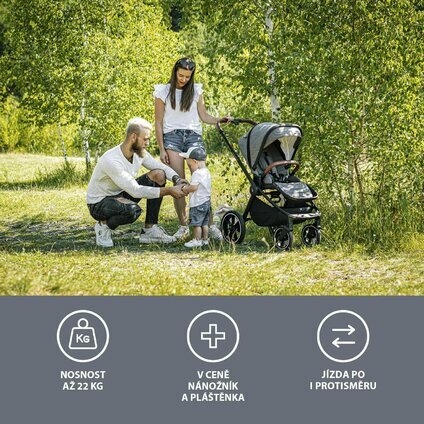 SET Športový kočík Move Cross + korba XL + adaptéry